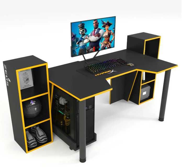 геймерский компьютерный стол игровой RED 5 с тумбами стіл геймерський