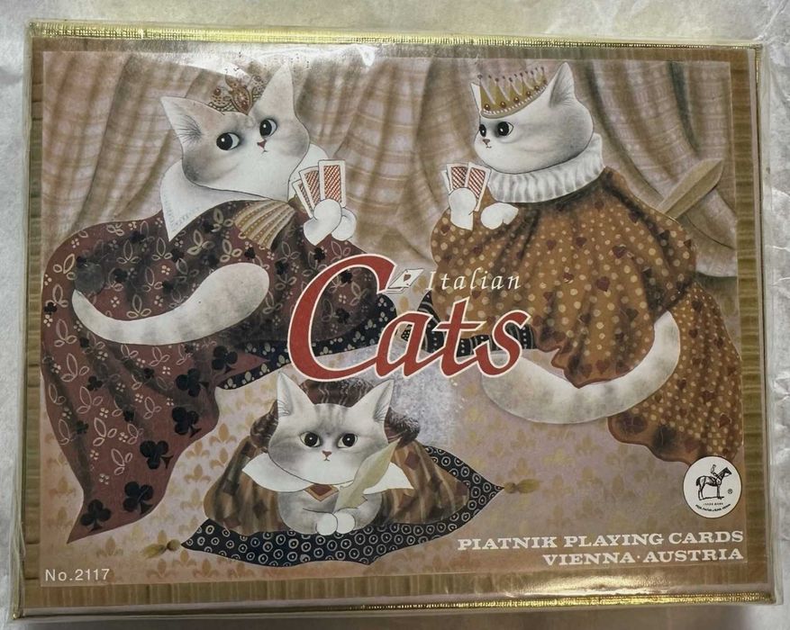 Игральные карты Итальянские кошечки австрийской фабрики Piatnik 2x55