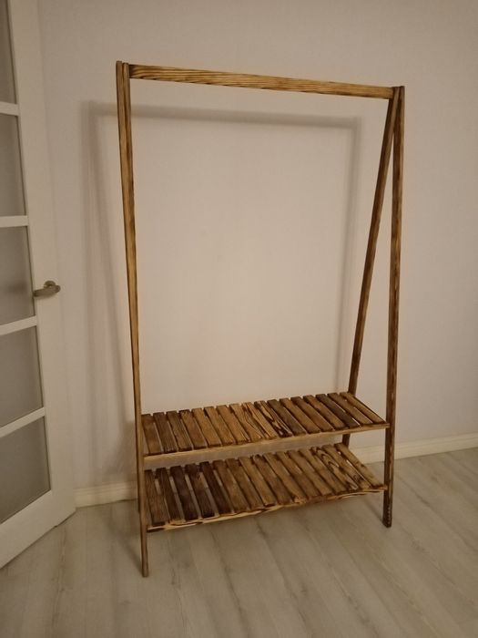 Вешалка напольная из дерева. Вішалки стійки для одягу, cтойка для одеж