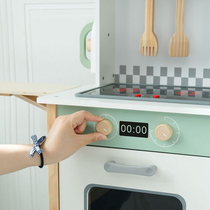 Kuchnia Drewniana Interaktywna Z Pralką Zmywarką Tablica Kredowa fv