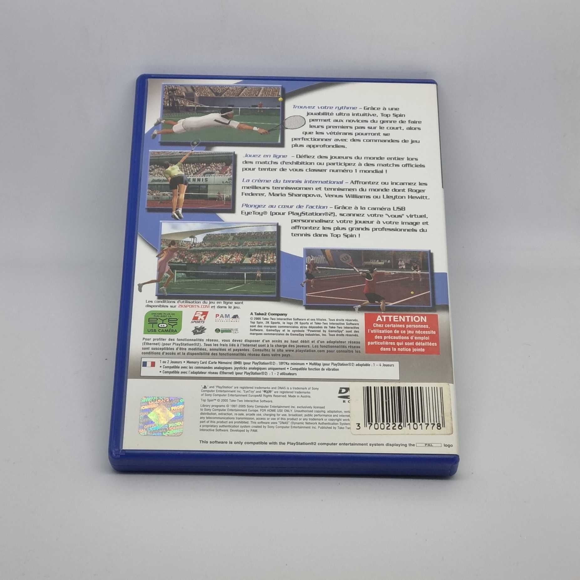 Top Spin Gra na PS2 PlayStation 2