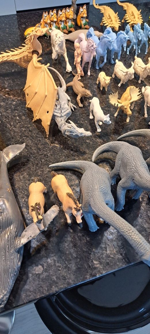 Coleção de animais schleich bonecos