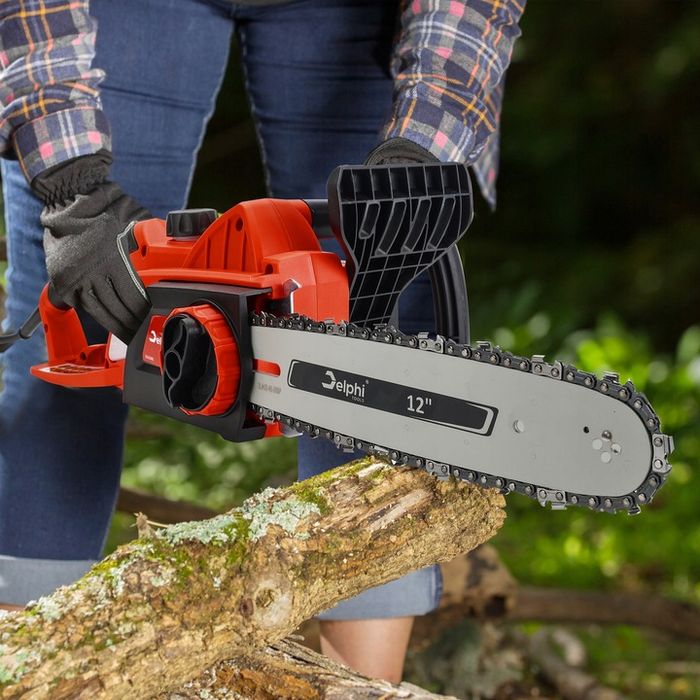 Mocna Piła Łańcuchowa 16" I 12" Pilarka Ręczna 2200w Gałęziówka Elektr