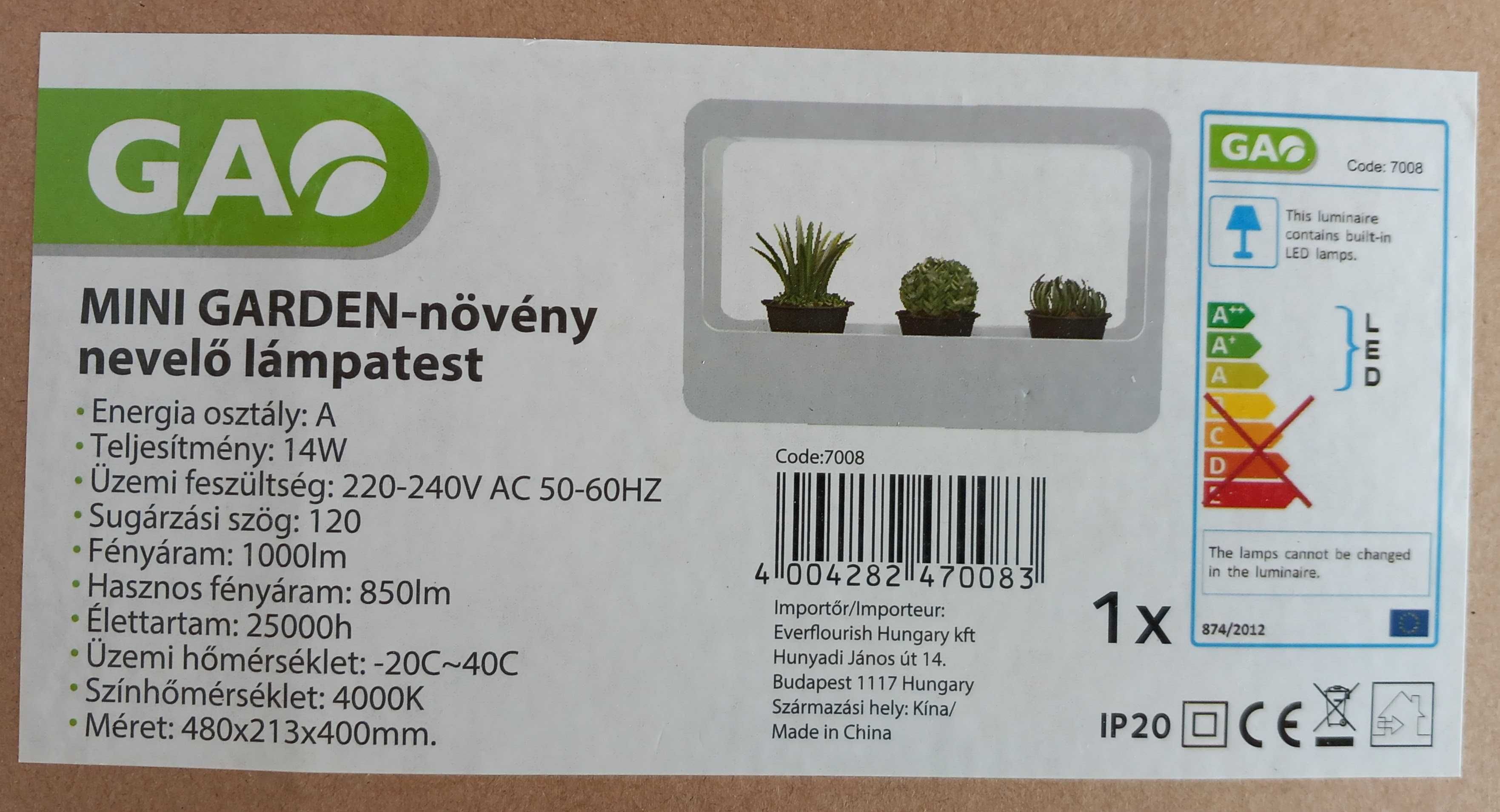 Mini Estufa com LED/ Mini greenhouse Garden GAO