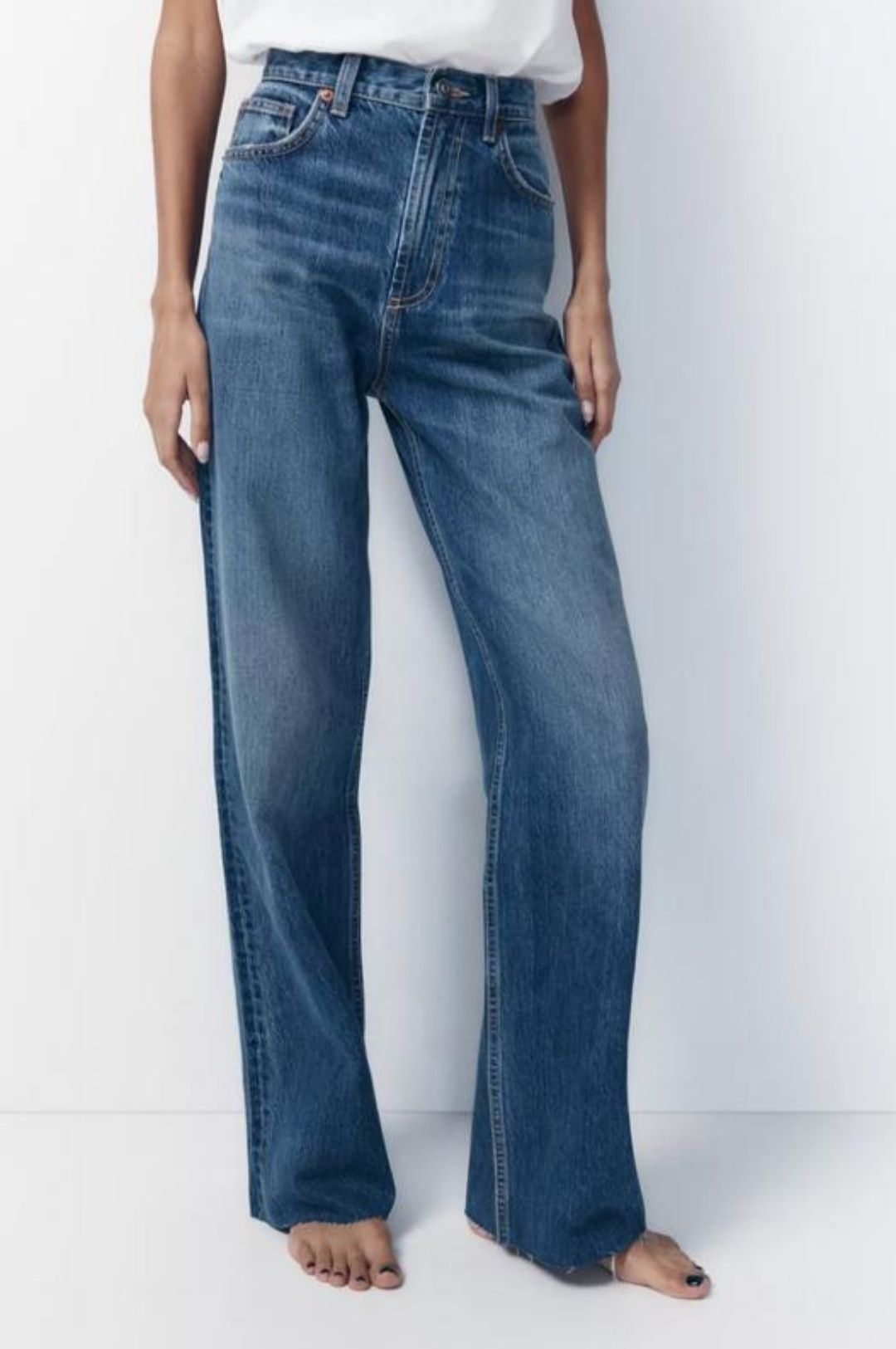 Джинси Zara wide leg висока посадка