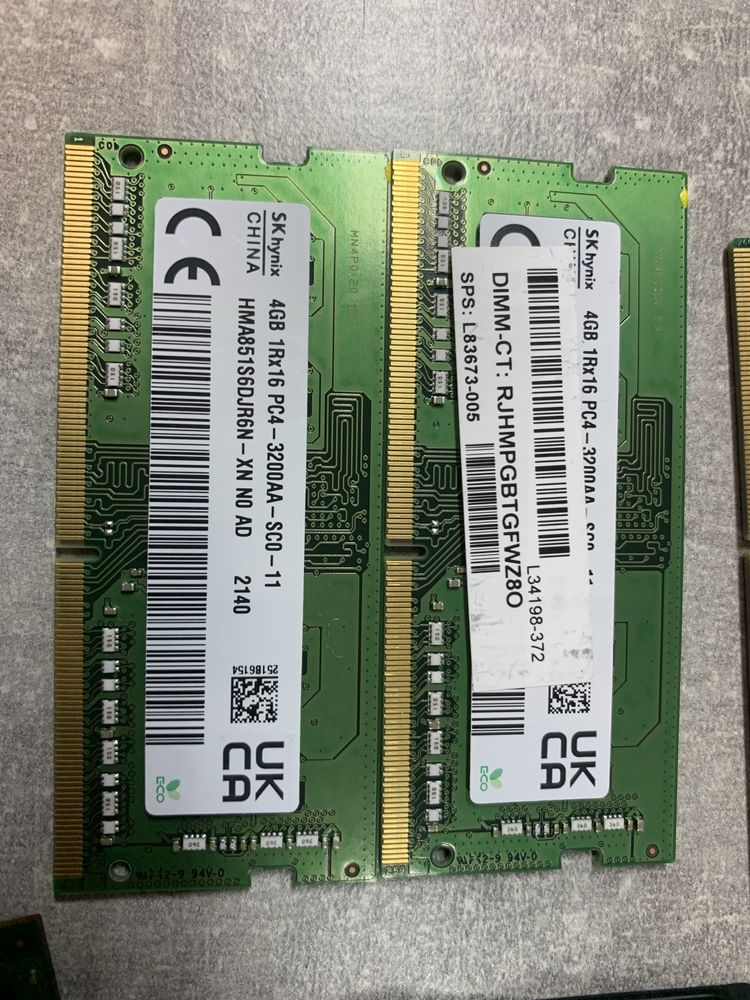 Оперативна памʼять для ноутбуку ОЗУ DDR4/DDR3 SK Hynix/Samsung