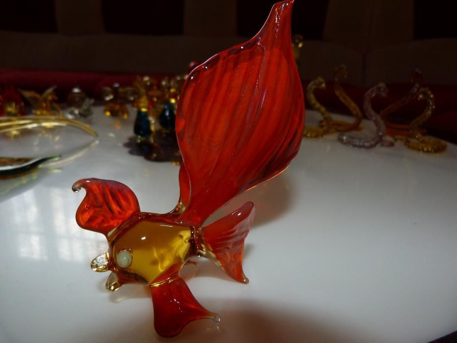 Скульптура "Риба", ручна робота, фігура з кольорового скла, нов. товар