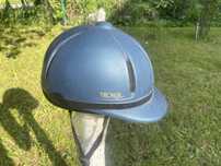 Kask jeździecki Troxel Legacy Gold CE – rozmiar 56–58 cm, granatowy