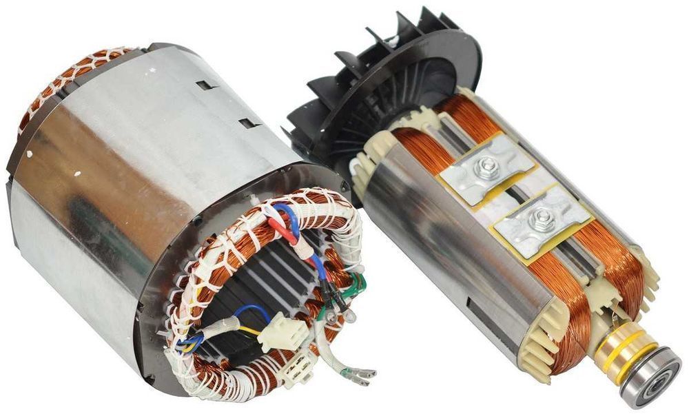 Электродвигатель якорь+статор генератор 188F 7.0 kWt 220V МЕДЬ gen1649