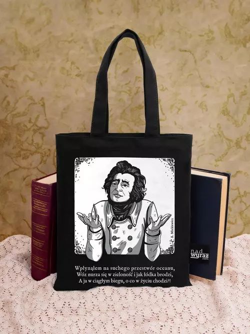 Torba na książki / MICKIEWICZ / czarna. Nadwyraz.com