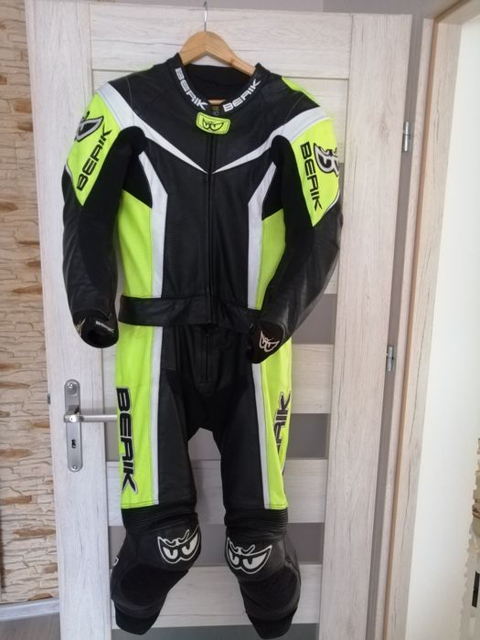 Strój motocyklowy męski, kombinezon skórzany BERIK r. 48