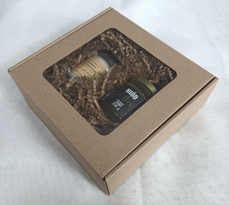 Zestaw Prezentowy Świeca sojowa 143ml + Miód Lipowy