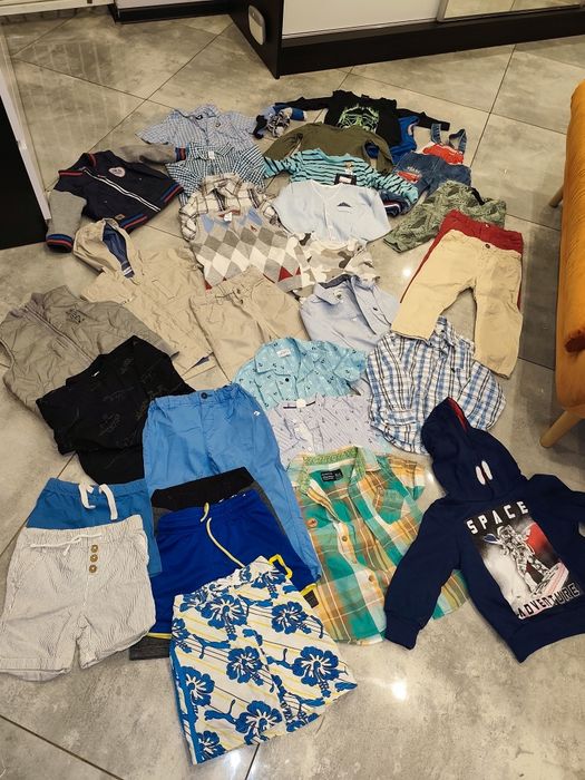 Duży zestaw ubranek dziecięcych chłopięcych 86/92