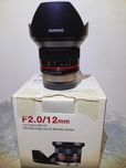 Samyang 12mm F2 manual focus lense