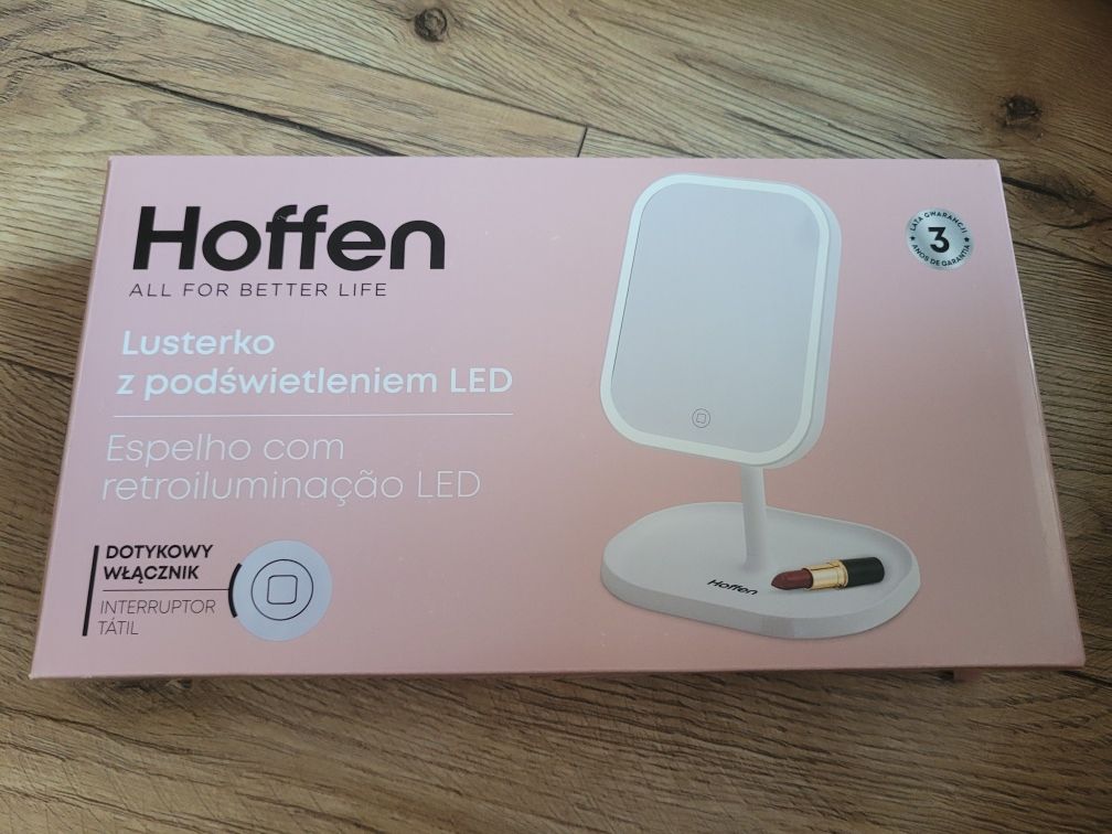 Lusterko z podświetleniem LED białe dotykowy włącznik