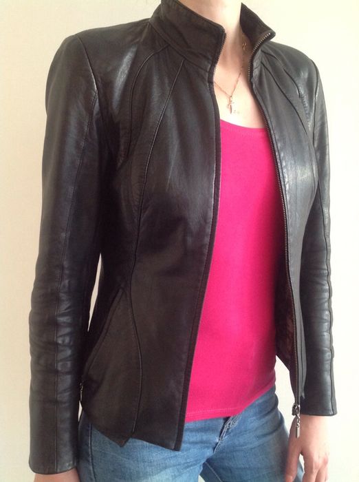 Пиджак кожаный, куртка. Размер S