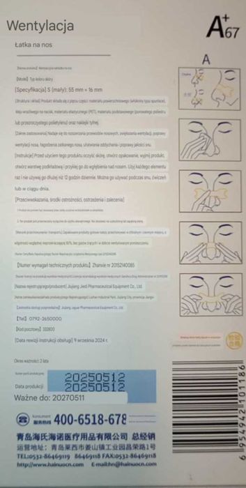 Plaster na zatkany nos. Przeciw chrapaniu, poprawiający sen.