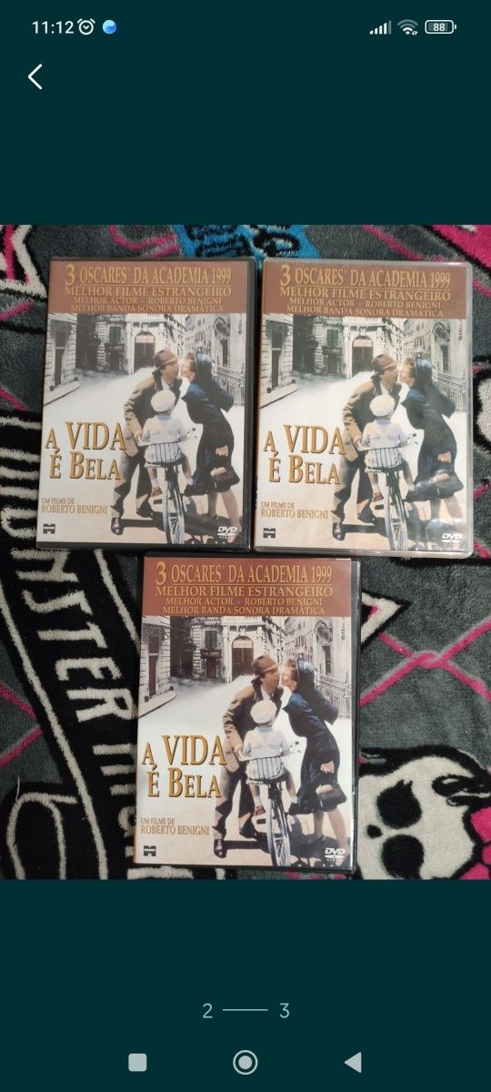 Filmes DVD,Cinema Paraíso e Vida é Bela