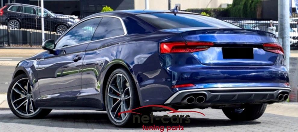 Dyfuzor + końcówki chrom AUDI A5 F5 16- S Line wzór S5 szary antracyt