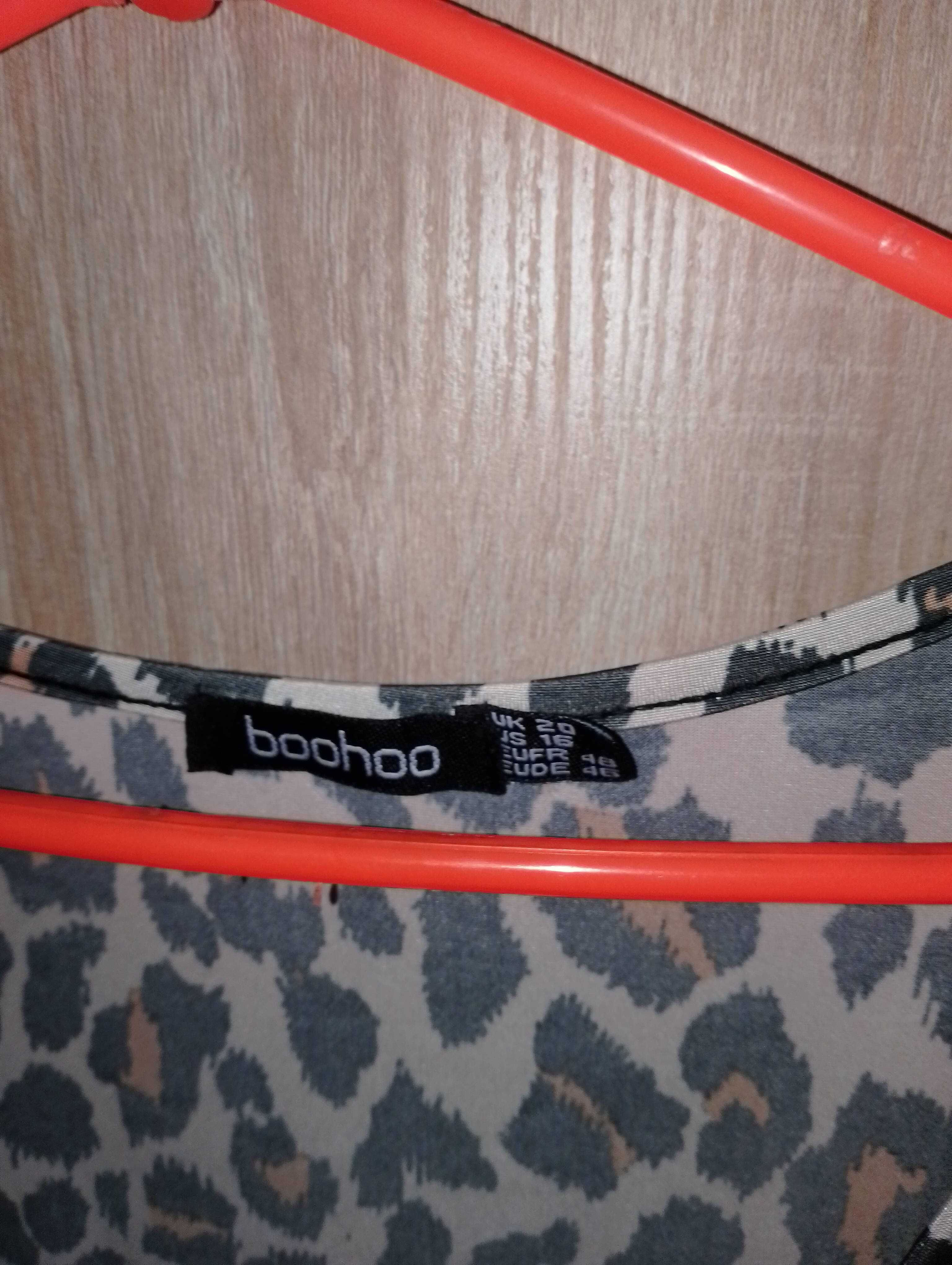 Body damskie plus size długi rękaw panterka r. 48 Boohoo