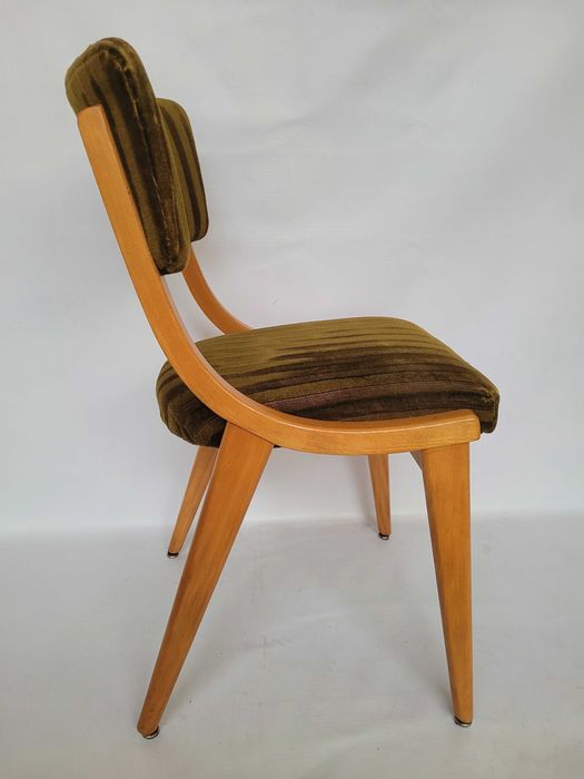 krzesło drewniane w stylu skoczek  lata 60 70 retro vintage NIEMCY