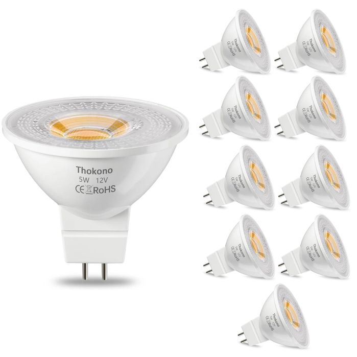 Thokono LED MR16 GU5.3 5W 6000K 10 sztuk, reflektor wpuszczany
