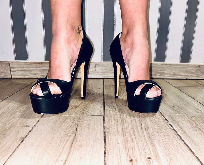 141/ Eleganckie 44 szpilki Trans Cross wysoka jakość czółenka 35-48 EU