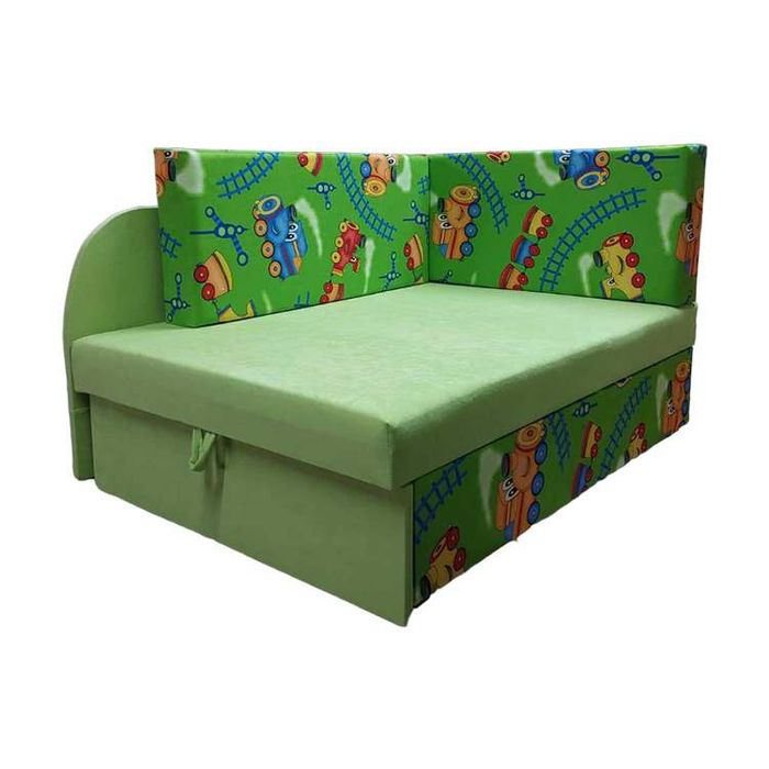 Narożnik Dziecięcy Kubuś Łóżko Jednoosobowe Fotel Rozkładany Sofa