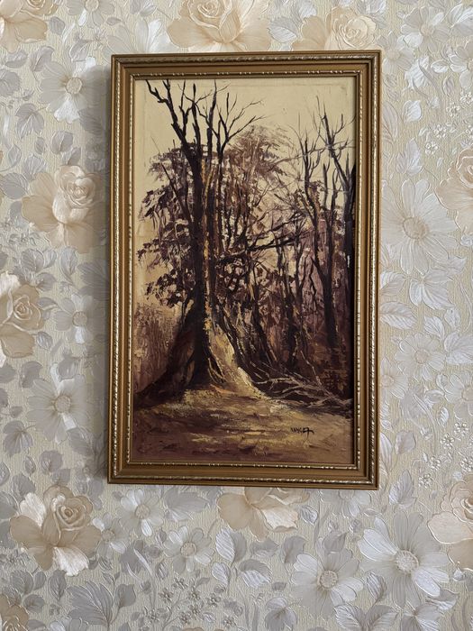 Картина лес винтаж