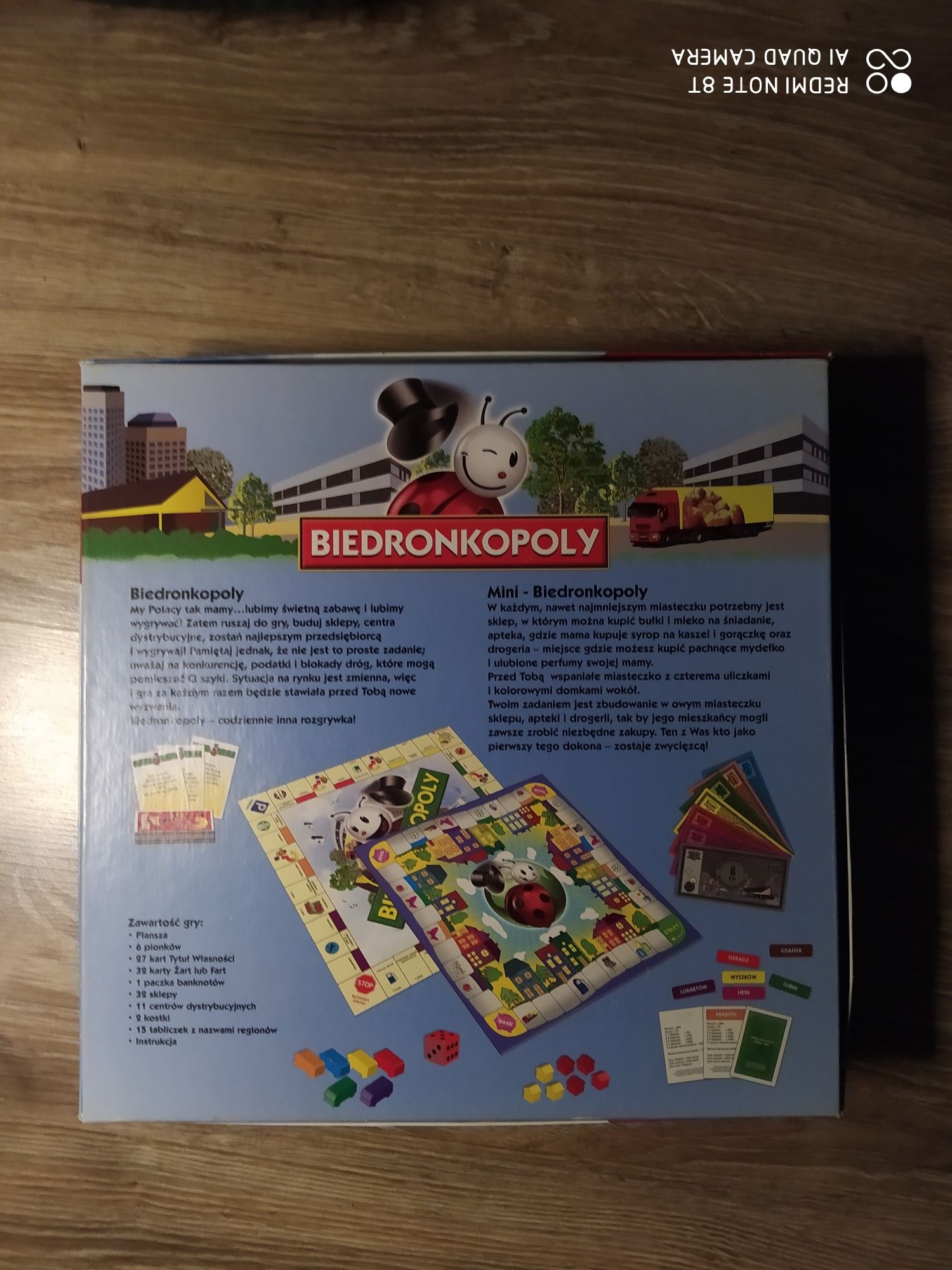 Biedronkopoly - edukacyjna gra planszowa 4+ plansza i elementy X2