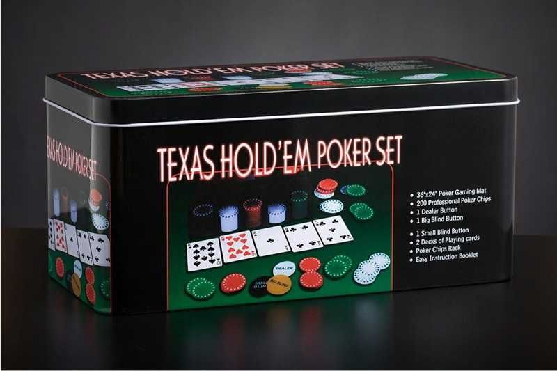 ZESTAW Do Gry w POKERA Żetony 200 SZT Karty Mata