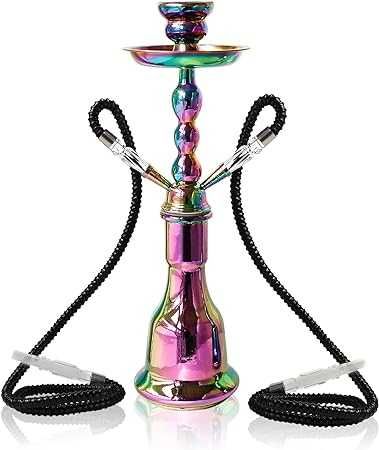 Shisha na 2 węże duża szklana rainbow