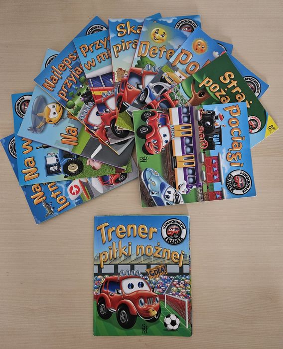 Zestaw 10 książek, książeczek dla dzieci z serii Samochodzik Franek