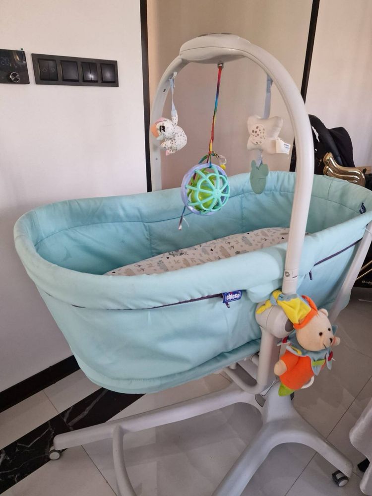 Kołyska, Łóżeczko CHICCO Baby Hug 4 in 1 Niebieski