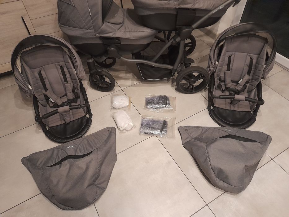 Wózek bliźniaczy rok po roku Bebetto 42 2w1