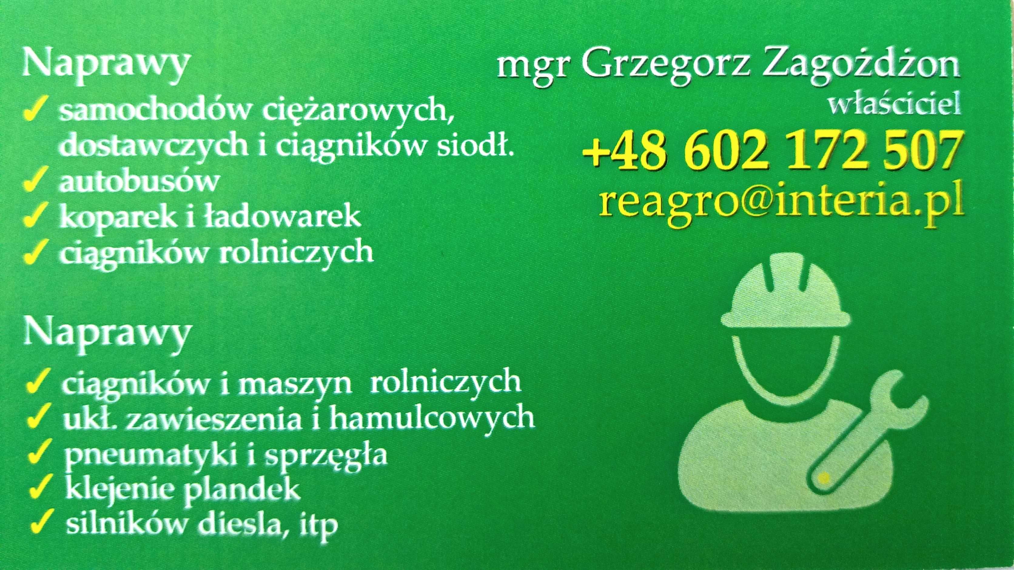 Naprawa Samochodów Ciężarowych  Dostawczych Osobowych Maszyn Rol.