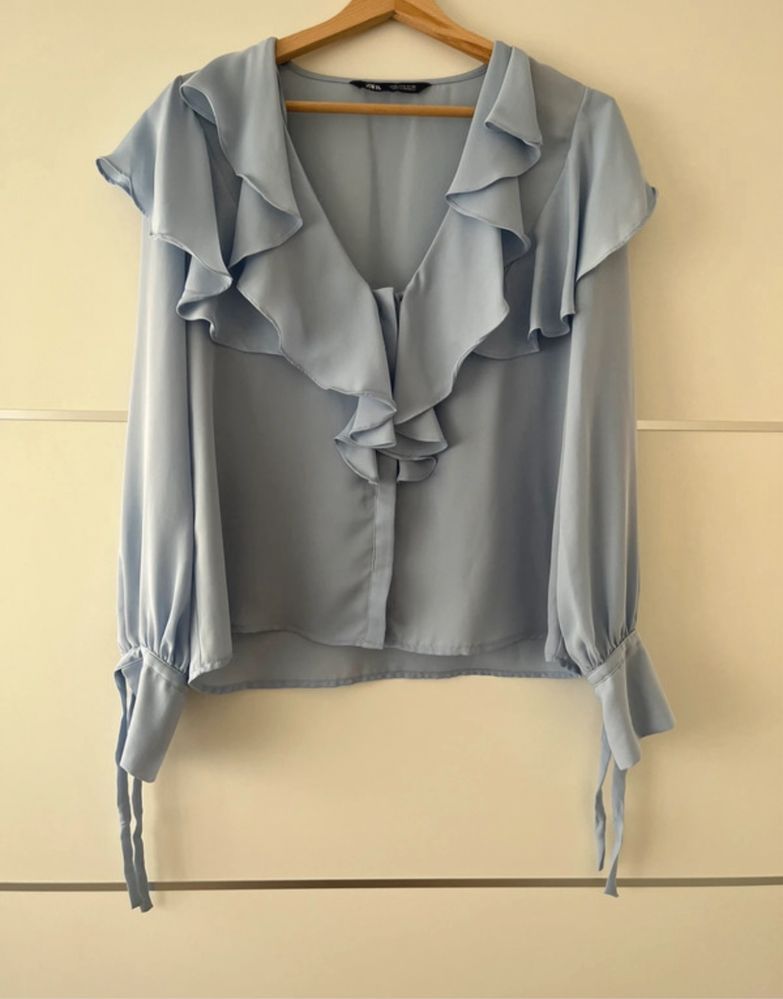 Blusa Azul Zara como nova