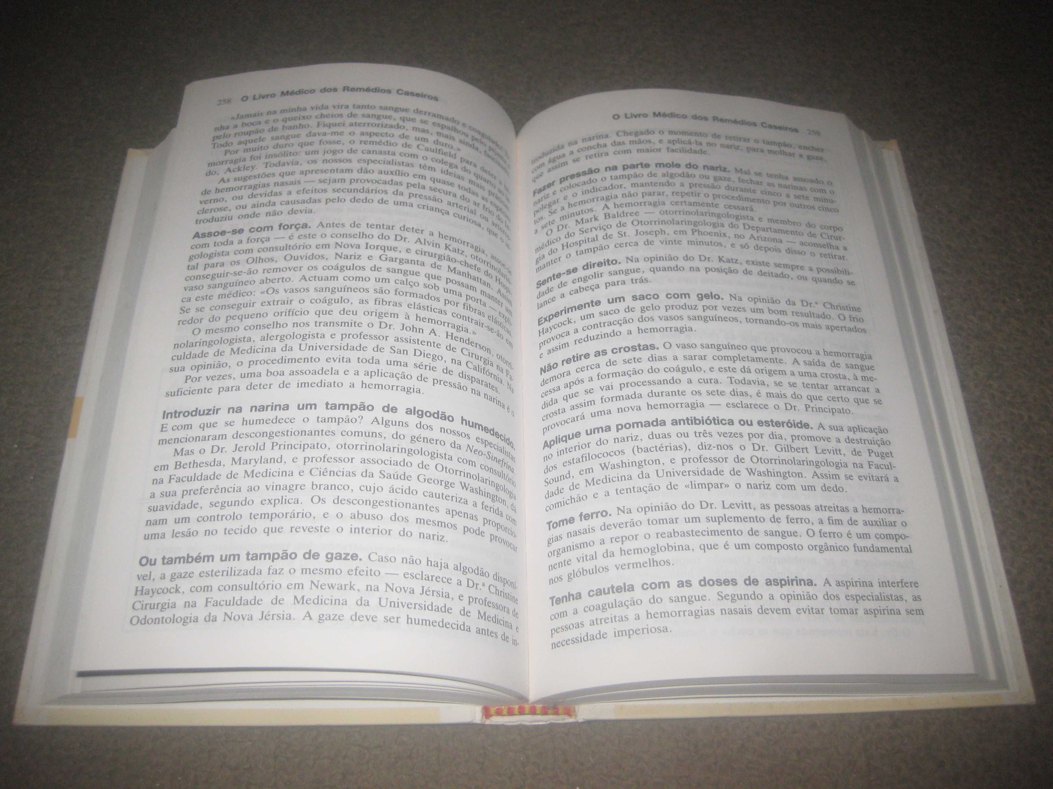 Livro "O Livro Médico dos Remédios Caseiros"