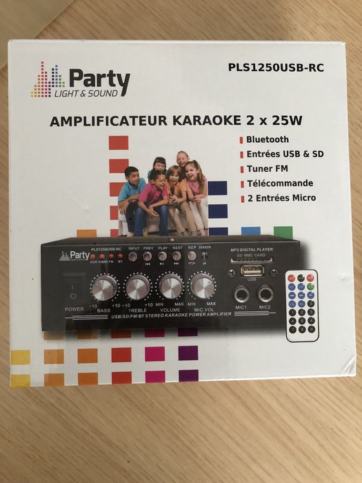 Amplificador karaoke com bluetooth