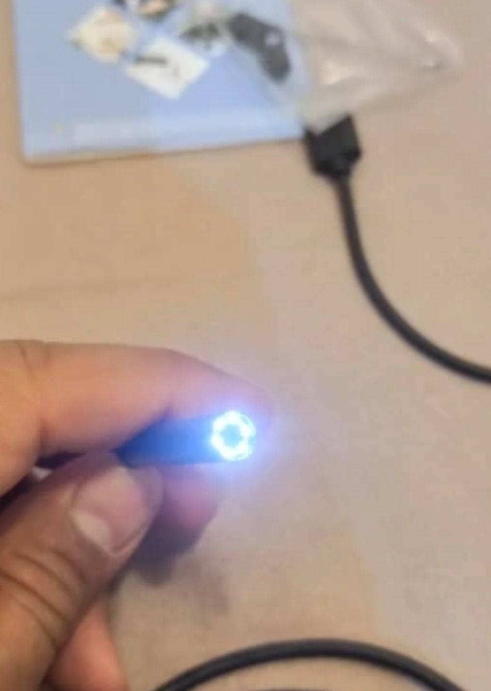 Эндоскоп гибкий кабель водонепроницаемый USB 1,5 , 7мм, 6 LED