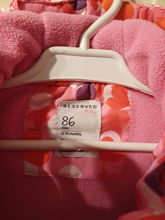 Kurtka zimowa dla dziewczynki 12-18 miesięcy