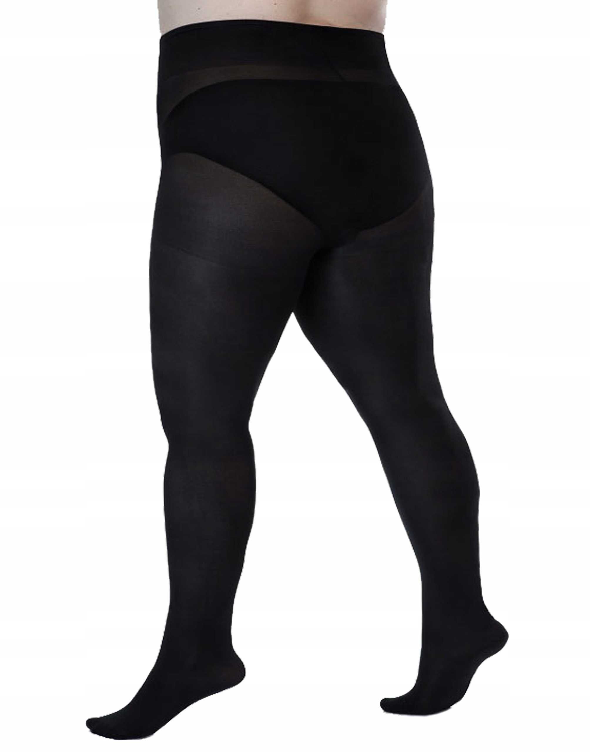 Rajstopy 60den Lida, 3 XXL , size ++  czarne , biodra do 170cm