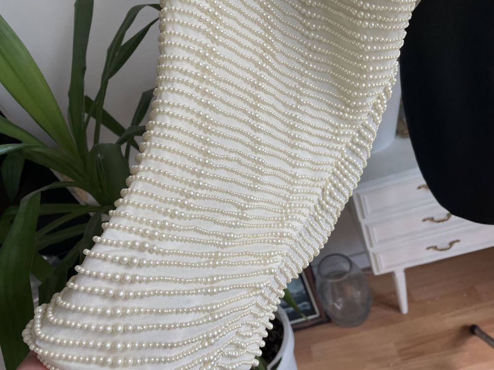 Cekinowa bluzka Top kimono 36 s 38 m asos luxe perły zdobiona