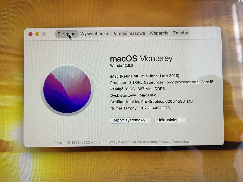 iMac Retina 4K 21,5 Late 2015  1TB Apple