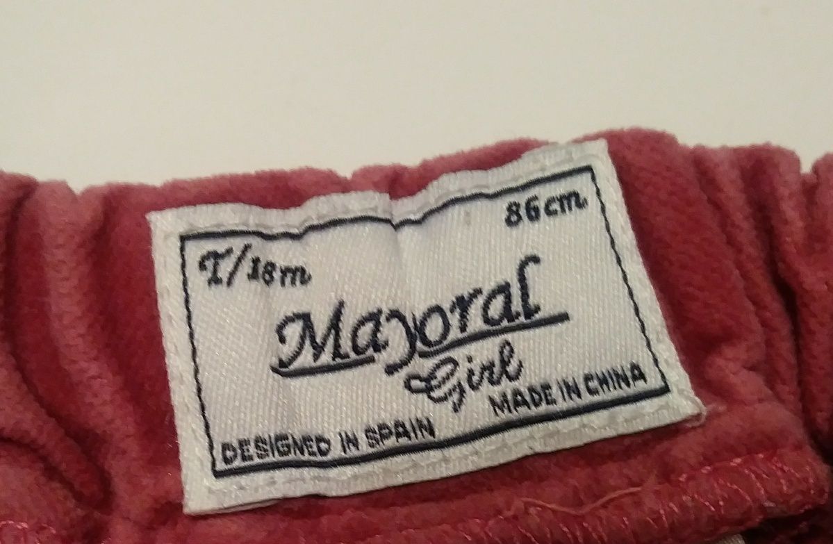 Różowe spodnie dla dziewczynki 86 Mayoral