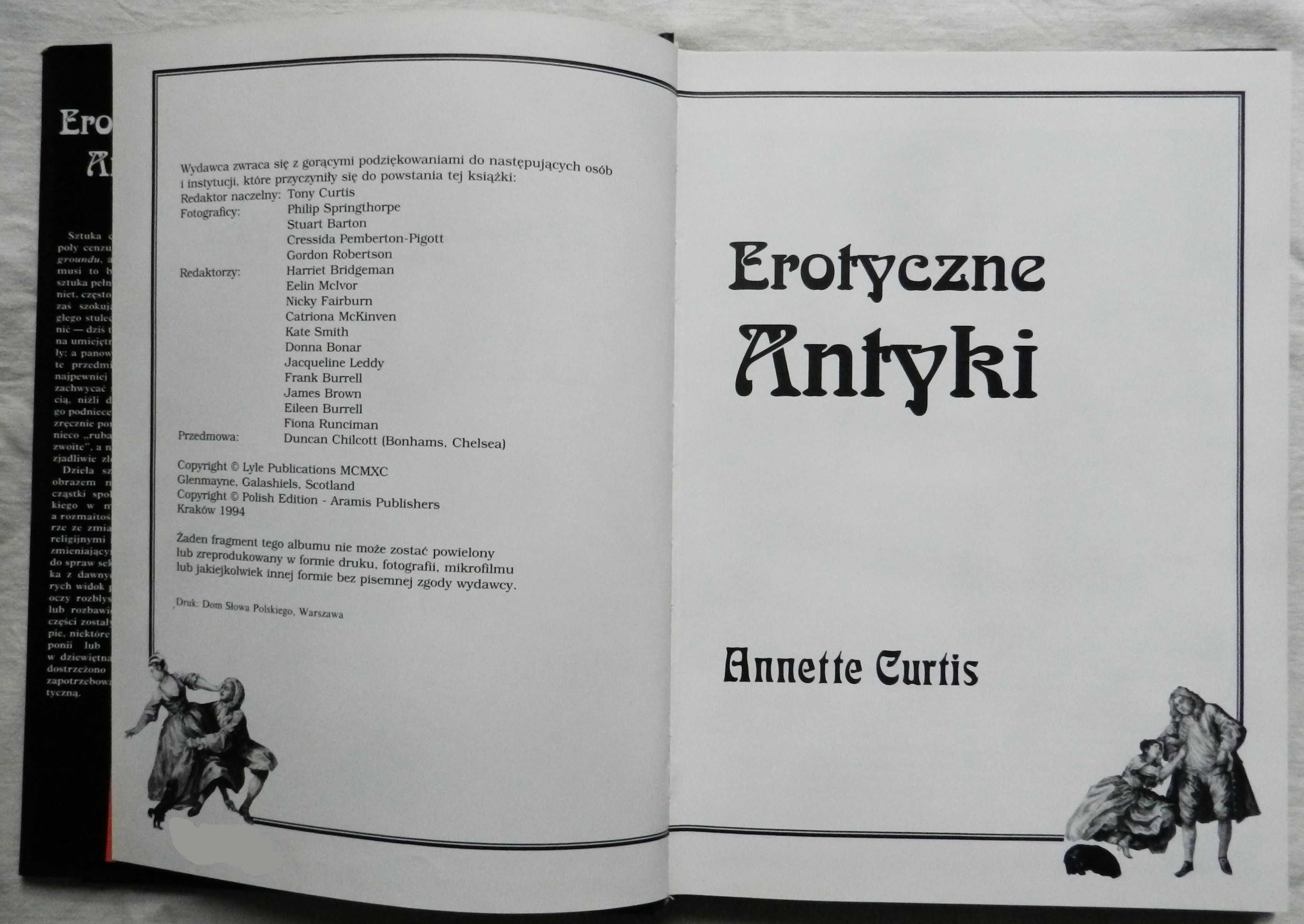 Curtis Annette - Erotyczne antyki, album ilustrowany, historia, sztuka