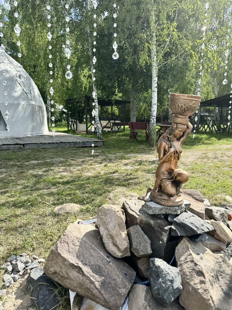 глемпинг - дом купол, лес ,, чан , баня, джакузи , басеин , озеро , ры