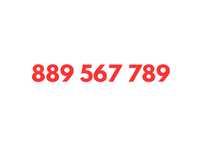 889_567_789 Starter Karta SIM UNIKATOWY Złoty Prosty Łatwy Numer