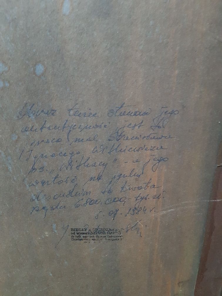Pastela ręcznie malowana podpisana Witkacy