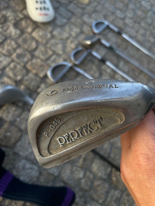 Conjunto saco e tacos de golfe